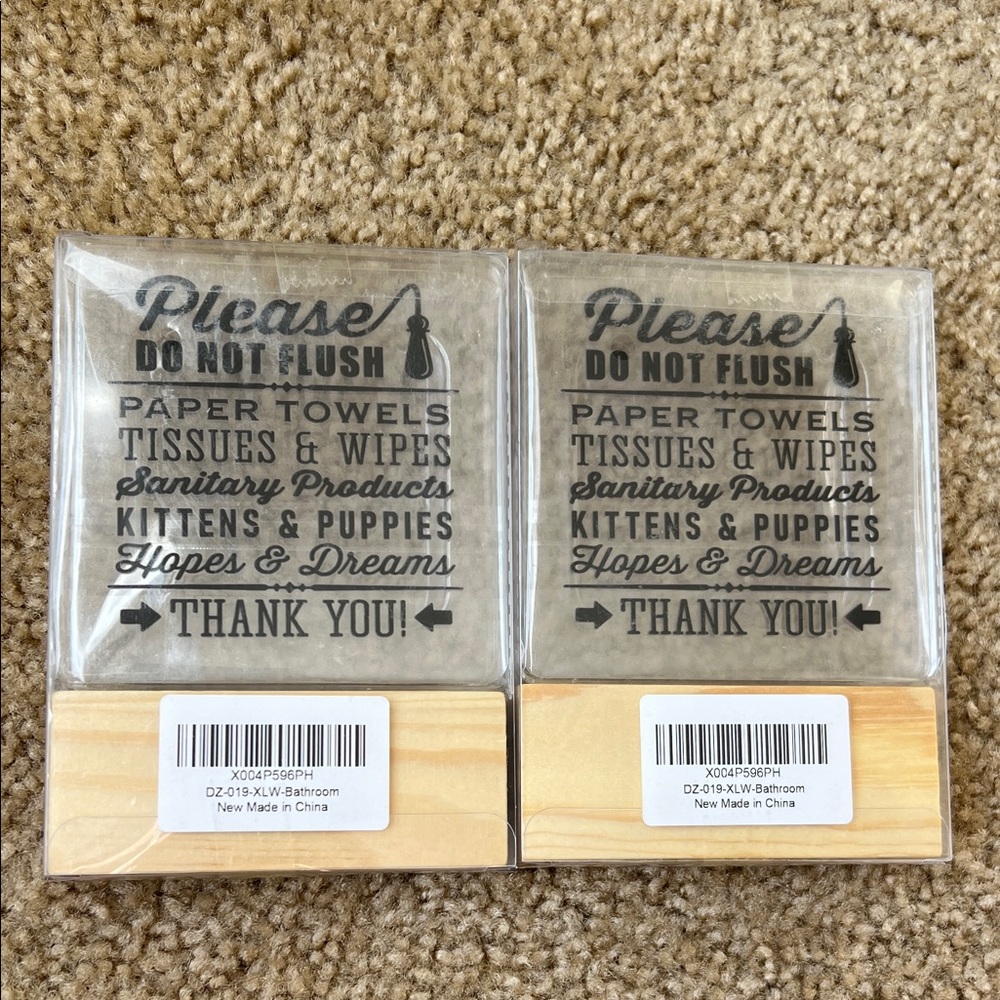 “Please Do Not Flush” Bathroom Funny Sign set of 2
